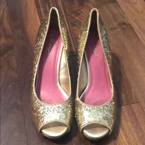 Lilly Pulitzer glitter wedge